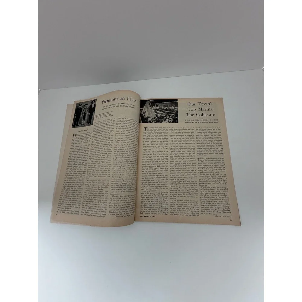Vintage 1959 Cue Magazine 1959 The Boat Show NYC Broadway TV Ads January 17